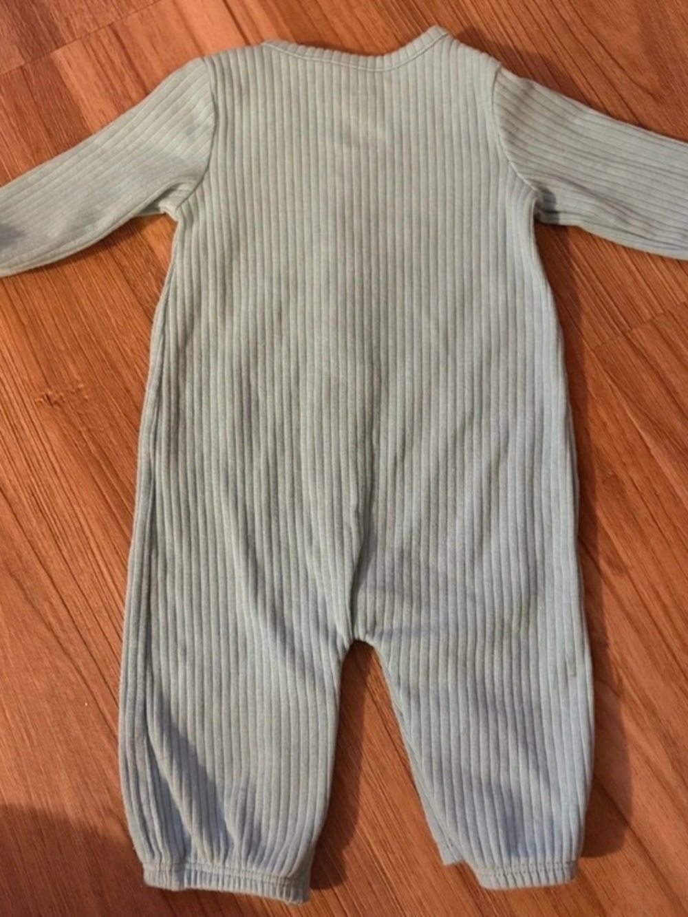 Carter's Light Mint Ribbed Snap-Front One-Piece - Picture 2 of 4